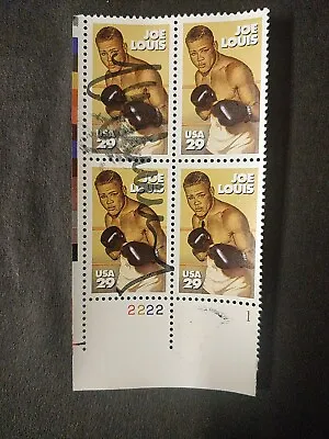 Original Hand Signed By Max Schmeling 4 Joe Louis Postage Stamps 1993   • $18.65