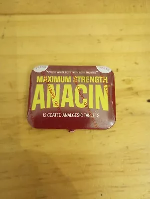 VTG Maximum Strength Anacin Metal Tin Case NOS EXP DEC '91 • $8.99