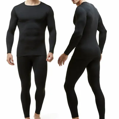 Men's Long Johns Underwear Set Winter Ski Fleece Lined Warmer Top+Pants Set US • $19.99
