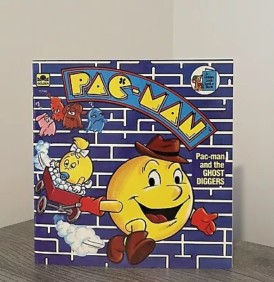 Pac Man And The Ghost Diggers Vintage Paperback 1983 Golden Look Look Book  • $8