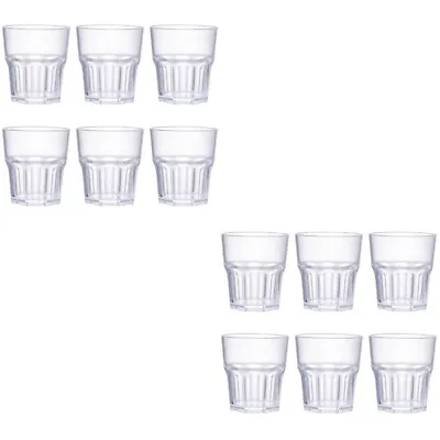  12 Pcs Wine Glass Acrylic Whiskey Cups Beer Espresso Glasses • £12.32
