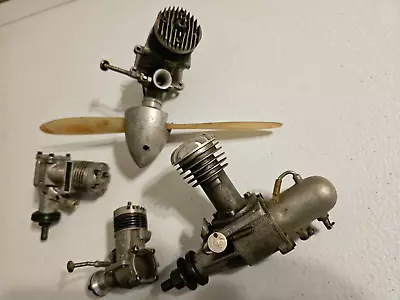 Vintage Lot Of 4 Model Airplane Engines Parts Repair • $54