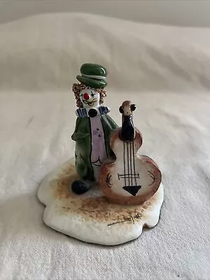 Zampiva Clown W/ Cello String Bass Ceramic Figurine Hand Painted Italy Italian • $24.99