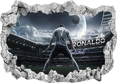£10.99 • Buy CR7 Cristiano Ronaldo Madrid Football 3d Window Wall View Sticker Poster 1007