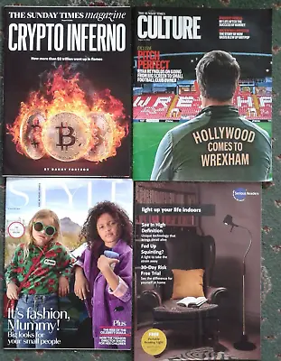 SUNDAY TIMES MAGAZINE 21 Aug 2022 Bitcoin Crypto Hollywood/Wrexham Kids' Fashion • $2.51