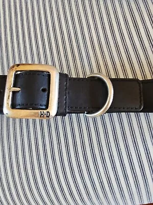 VTG Harley Davidson Black Leather Logo Belt  Size 36 • $34.50