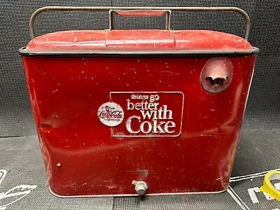 Vintage Metal Coca Cola Cooler By Action MFG Co. • $425