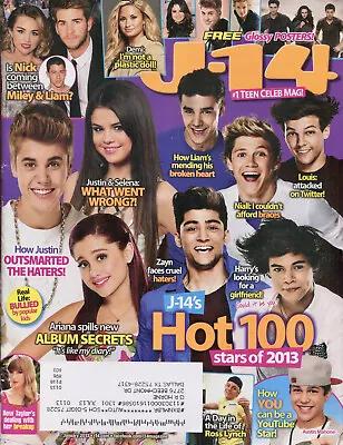 J-14 MAGAZINE ~ January 2013 ~ Justin & Selena Zayn Harry Louis Demi ~ E-5-3 • $9.99