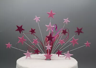 Stars On Wires Cake Topper Decoration 18th 21st 30th 40th 50th 60th 70th 80th 90 • £14.99