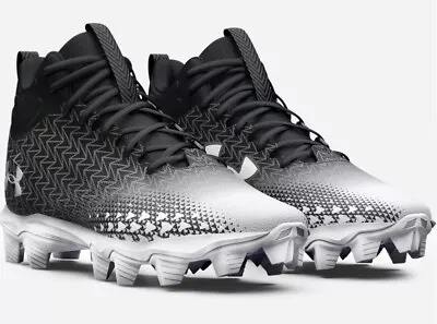 Under Armour Adult Men's Spotlight Franchise 3 RM Mid Football Cleats Shoes WIDE • $54.99