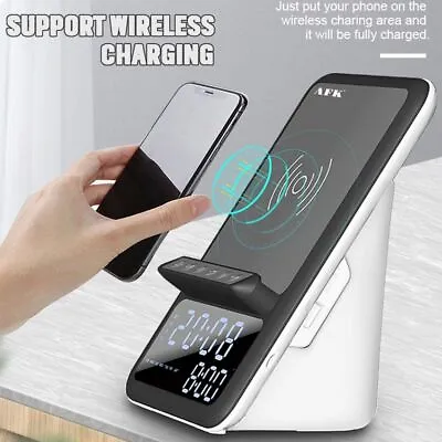 Alarm Clock Wireless Charger Stand Dock Stand For IPhone Series • $51.71