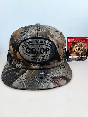 Vintage K Products USA MADE Camo Hunting Farm Co Op Patch Trucker Hat Snapback • $27