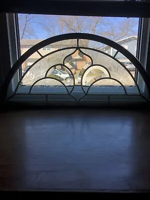 Front Entry Door Tempered Glass Replacement Half Moon Double Pane Read Glass Onl • $100