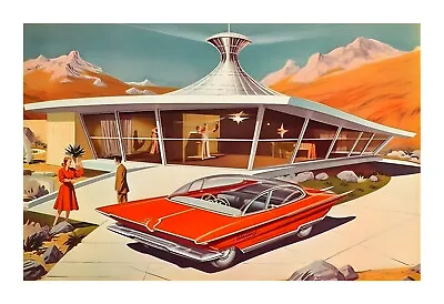 1960s Palm Springs  Atomic Age Architechture Art Print Ps3 • $19.99