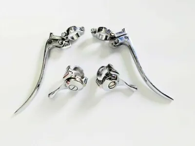 Universal Vintage /Classic Motorcycle Chrome Brass Lever Set + Choke Levers 7/8  • $96.90