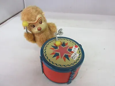 Vintage Monkey Playing Drum Wind Up Japan Works   G-201 • $29