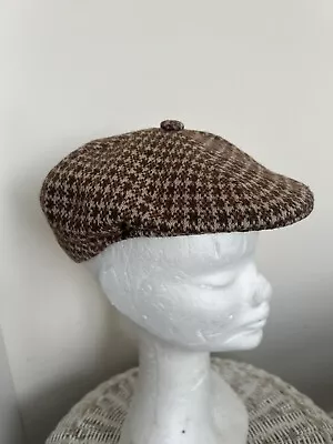 Kangol Mens Flat Cap Wool Herringbone Made In England. Small. MR20796 • £10