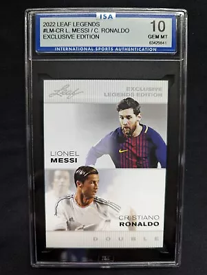 2022 Leaf Legends #LM-CR L. Messi/ C. Ronaldo Exclusive Edition GEM MT 10 • $49.99