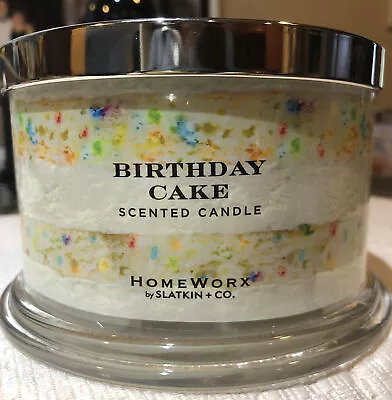 Homeworx By Slatkin & Co Birthday Cake Candle 18oz. 4-Wick Jar Candle • $30