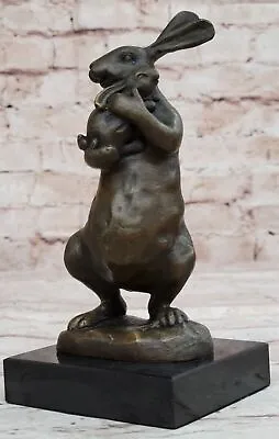 Vintage Austrian Vienna Rabbit Hare Cast Real 100% Bronze Sculpture Statue Deal • $199