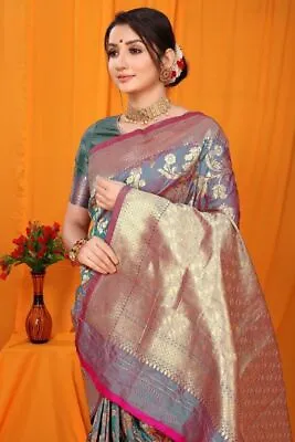 $99.14 • Buy Bollywood Sari Party Wear Indian Pakistani Ethnic Wedding Designer Saree
