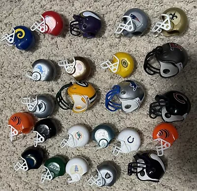 Lot Of 24 Plastic Mini Nfl Helmets Packers Vikings Jets Patriots 49ers Bengals • $0.99