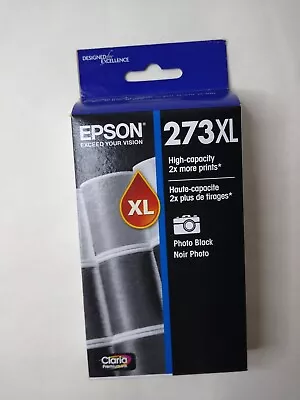 Genuine Epson 273XL PHOTO T273XL120 High Capacity Black Ink Cartridge NEW • $15.99