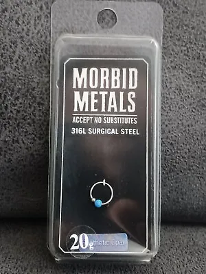 Morbid Metals Synthetic Opal Single Hoop Body Jewelry 20g 316L Surgical Steel • $3.99