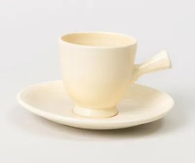 Fiesta Ware Vintage Demitasse Cup And Saucer In Ivory • $59.99