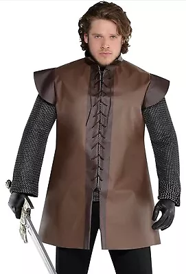 Men's Warrior Tunic Party Costume - Adult Plus Size Brown - 1 Pc. • $26.75