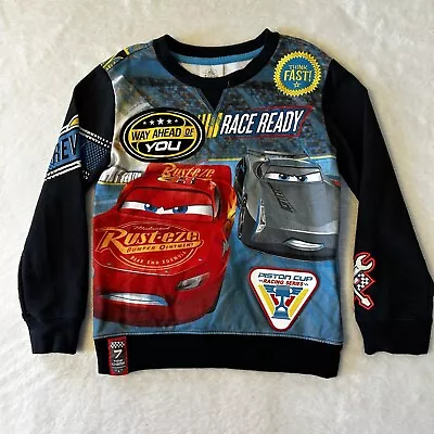 Disney Store Cars Kids Boys Sweatshirt Size 5/6 Lightning McQueen Pullover • £20.07