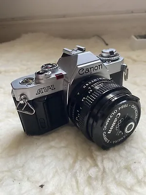 Canon AV-1 Classic SLR Camera With 50mm Lens *NEEDS FILM ADVANCER FITTED* • £70