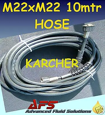 10 M High Pressure Washer Hose 1/4 R1 Power Jet Wash Cleaner M22 Female Karcher • £50.96