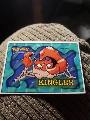 KINGLER Pokemon Die Cut Vending Sticker 1999-2000 Mall Kiosk Vending Stock • $3.99