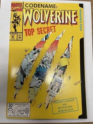 WOLVERINE #50 NEAR MINT UNREAD COPY 1992 Die Cut Cover Codename: Top Secret • $4.95