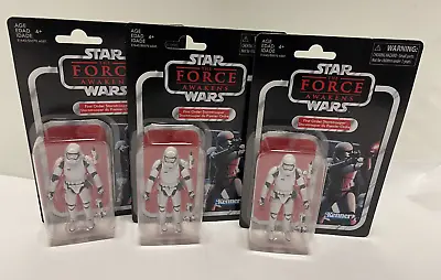 3 Star Wars Vintage  3.75”First Order Stormtrooper VC118 Figures Bubbles Loose • $34.99