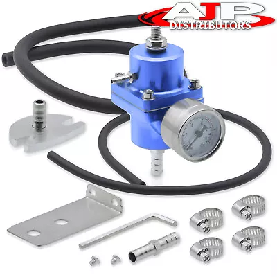 Adjustable Blue Fuel Pressure Regulator+Gauge For Nissan Skyline 350Z 370Z 240Sx • $23.99