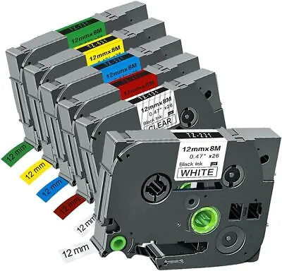 Compatible Brother TZ Tze Label Tape Printer P-Touch Laminated 18mm/12mm/9mm 8m • £3.49