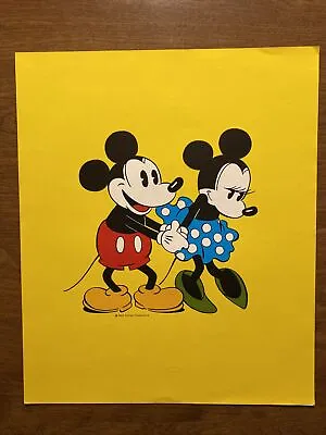 Vtg Dasco Mickey & Minnie Mouse Print Poster 12x10 Walt Disney Colorful #2 A7 • $29.95