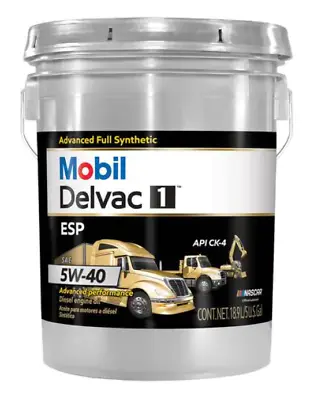 Mobil Delvac 1 5W-40 ESP Full Synthetic Diesel Motor Oil API 5 Gallon FAST SHIP • $239.77