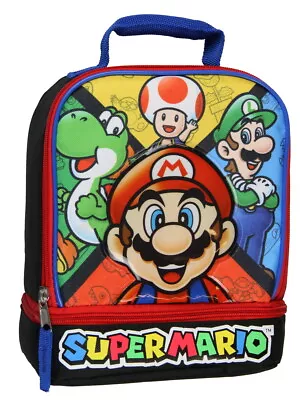 Super Mario Luigi Toad Yoshi Dual Compartment Insulated Lunch Box Soft Kit • $20.95