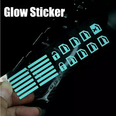 1pc Luminous Button Sticker Car Interior Window Switch Decal Sticker Decorative • $3.29