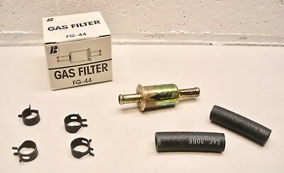 $8.95 • Buy FG-44 Gas Fuel Filter For 5/16  Line With 2 Hoses & 4 Spring Clamps Made In USA