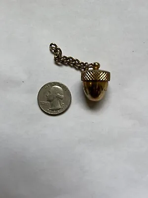 Vintage Brass Acorn Shaped Charm Fob Pendant Screw Top No Chain • $17.50
