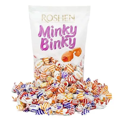 Roshen MINKY BINKY Toffee & Jelly Filling Soft Caramel Ukrainian Sweets 1Kg • £6.99