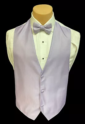 Men's Lavender Purple Tuxedo Vest With Tie Formal Wedding Cruise Groom Prom   • $2.69