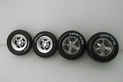 5-spoke Muscle Car Wheel Tire Pack Rubber Wheels Goodyear 1:18 Gmp Acme 19005 • $21.95