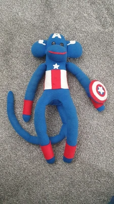 £25 • Buy Handmade Captain America Sock Monkey