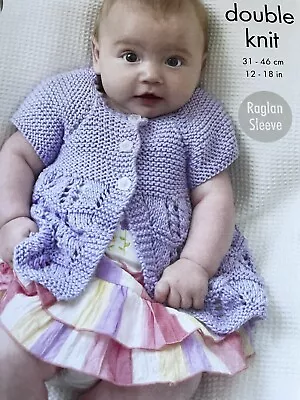 Baby /Childs Easy Long & Short Sleeve DK Knitting Pattern.12”-18” • £1.95