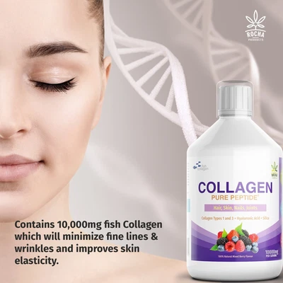 £25.99 • Buy Collagen STRONG Hydrolysed Marine Liquid Drink. Peptide 10,000mg  + Vitamin C B 